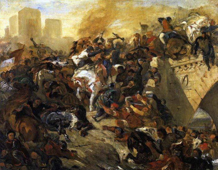 Eugene Delacroix The Battle of Taillebourg France oil painting art